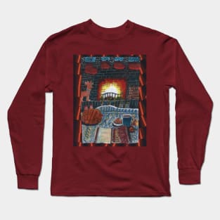 Evening by the Fireplace Long Sleeve T-Shirt